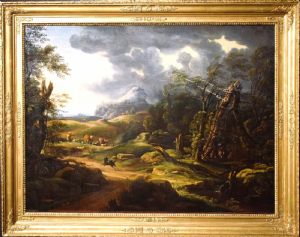 "Paesaggio con pastore e armenti"  